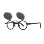 Sun Glasses Round Beige Frame - Image 7