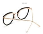 Gold wire round glasses frame female retro flat glasses eye frame frame - Image 10