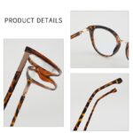 Retro Women's Cat Eye Anti-blue Light Plain Glasses Frame Optical Glasses Frame - Image 3