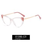 Cat Eye Anti-blue Light Large Frame Slim Look Optical Glasses - Image 9