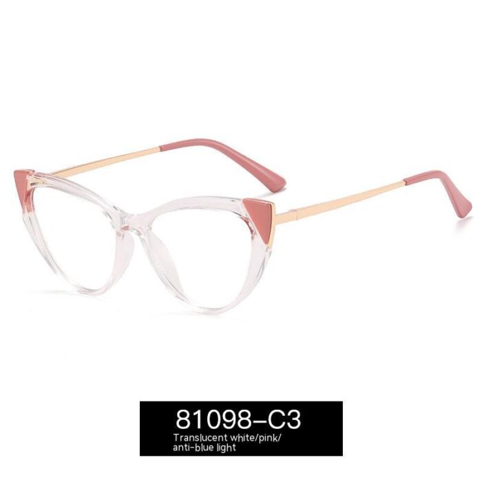 Cat Eye Anti-blue Light Large Frame Slim Look Optical Glasses - Image 9