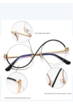 Metal Half Frame Optical Anti Blue Glasses - Image 5