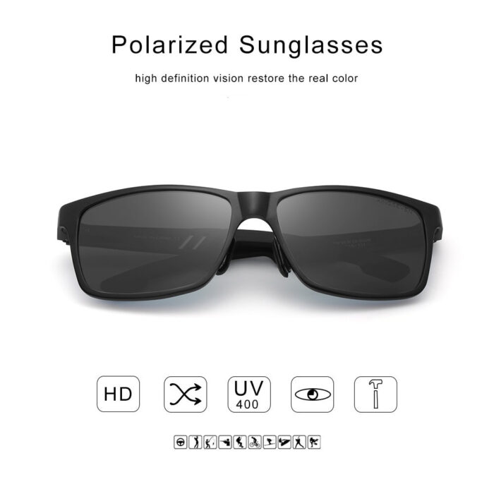 KINGSEVEN Men Polarized Sunglasses Aluminum Magnesium Sun Glasses Driving Glasses Rectangle Shades For Men Oculos masculino Male - Image 4