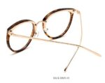 Gold wire round glasses frame female retro flat glasses eye frame frame - Image 9