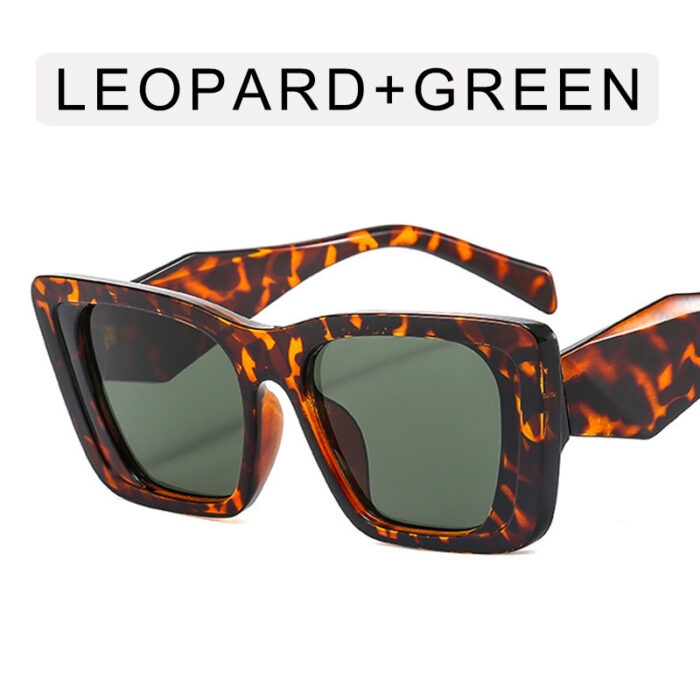 Cat's Eye Large Rim Sunglasses Retro Square Frame Sun Glasses - Image 2
