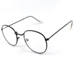 Retro metal print large frame glasses frame
