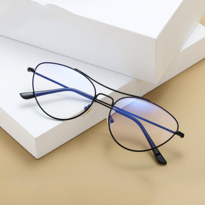 Fashion Cat Eye Plain Glasses Women's Anti-blue Light - Image 1