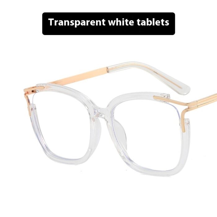 Square Cat Eye Hollow Glasses Frame - Image 6