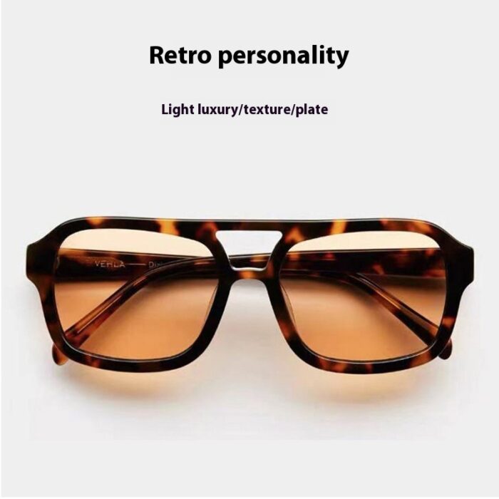Fashion Street Shooting Catwalk Fashion Generous Double Beam Plate Sun Glasses Female - Image 1