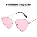 Cat's Eye Plain Glasses Retro Metal Optical Frame - Image 2