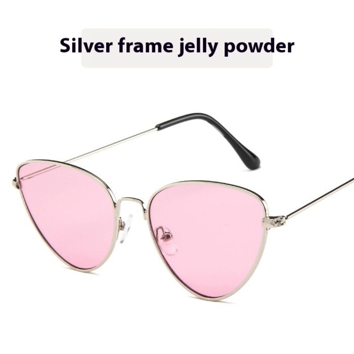 Cat's Eye Plain Glasses Retro Metal Optical Frame - Image 2