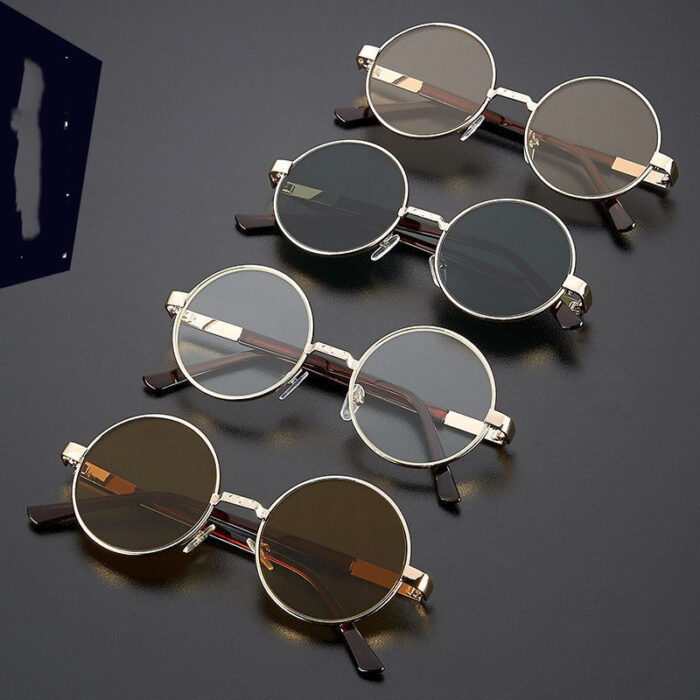 Crystal Flat Glasses Unpredictable Male Round Stone Mirror Female Eye-catching Eye Care - Image 5