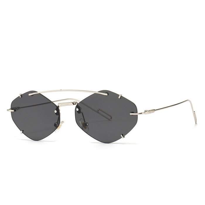 Metal Frameless Sun Glasses Women - Image 9