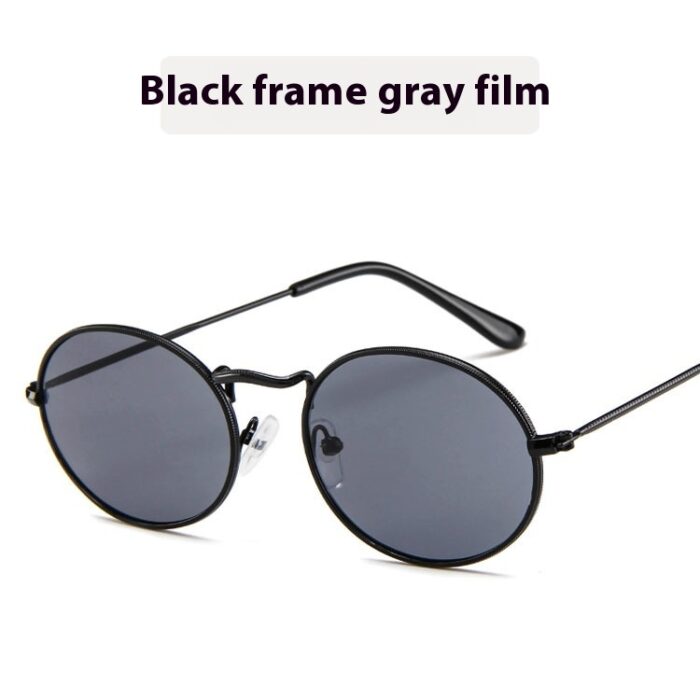 Sun Protection Trend Retro Oval Sun Glasses - Image 2