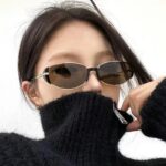 Retro Metal Oval Cats' Eye Sunglasses Female UV Sun Glasses - Image 8