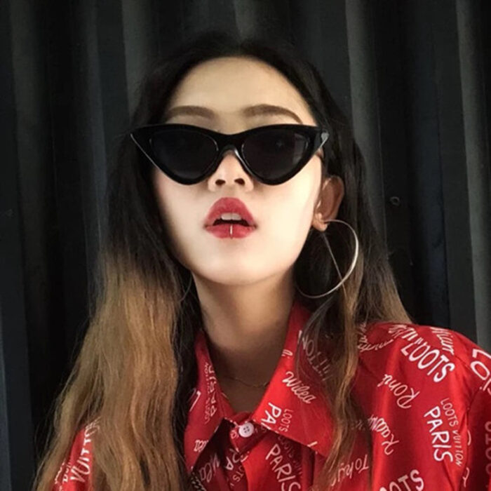 Korean version of the retro retro Harajuku cat eye sunglasses - Image 6