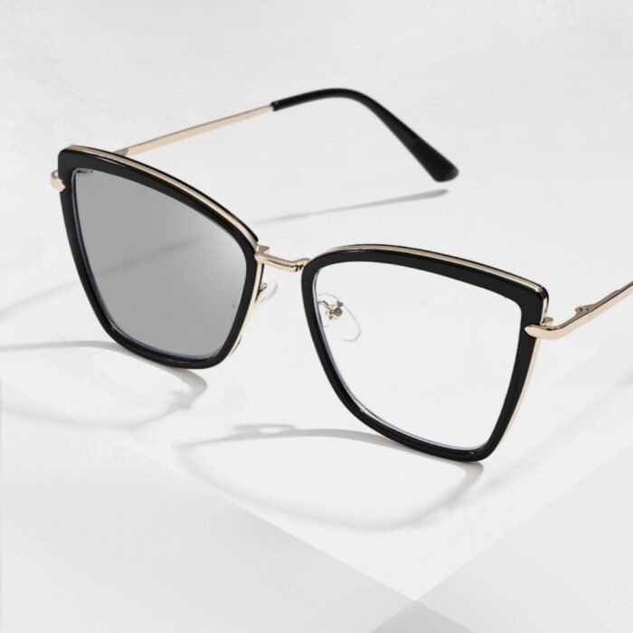 Cat Eye Photochromic Anti Blue-Ray Plain Glasses Fashion - Image 1