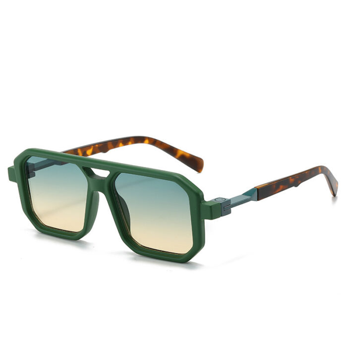 Women's Fashion Reflective Lenses Brown Sun Glasses - Image 4