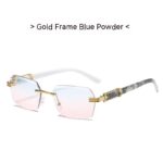 Frameless Sun Glasses Marbling Men's Sunglasses - Image 7