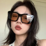 Cat's Eye Large Rim Sunglasses Retro Square Frame Sun Glasses - Image 8