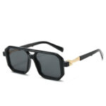 Women's Fashion Reflective Lenses Brown Sun Glasses - Image 3