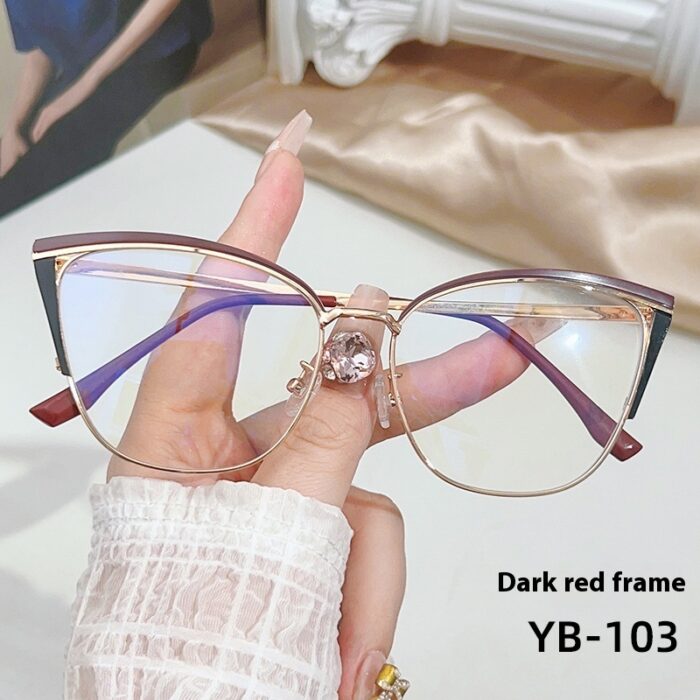 Women's Cat Eye Computer Anti-Blu-ray Myopia Glasses - Image 3