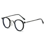 Vintage Round Frame Glasses Frame Anti-Blue Ray Plain Glasses - Image 3