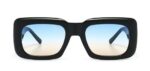 Sun Glasses Thick Legs Big Square Frame Light Blue Sunglasses Female - Image 5