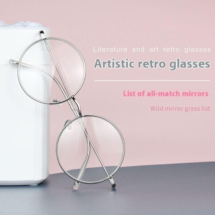Round Frame Glasses Female Anti-blue Light Eye Protection - Image 7