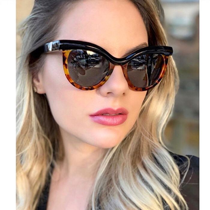 Half Frame Fashion Cat Eye Glasses - Image 4