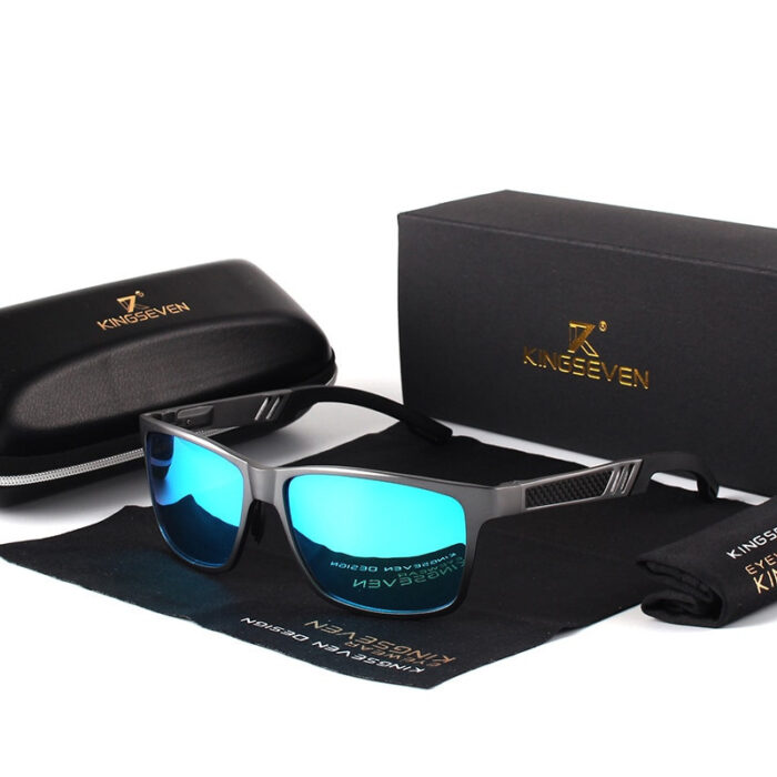 KINGSEVEN Men Polarized Sunglasses Aluminum Magnesium Sun Glasses Driving Glasses Rectangle Shades For Men Oculos masculino Male - Image 5
