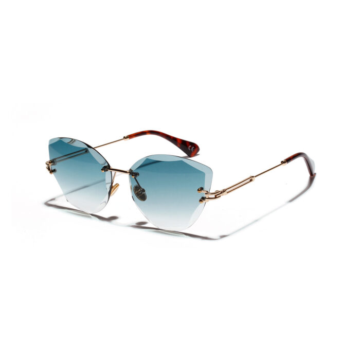 Cat Eye Retro Sunglasses Women Diamond Cut Glasses - Image 4