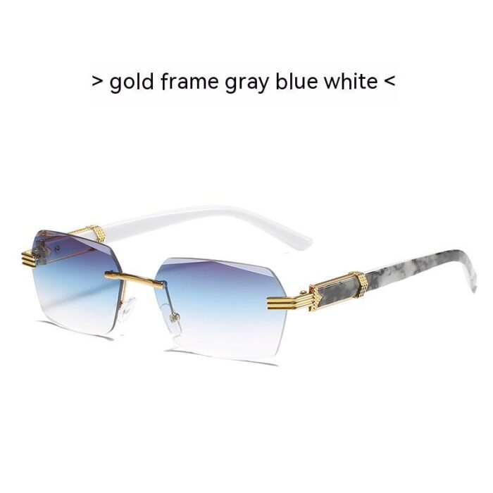 Frameless Sun Glasses Marbling Men's Sunglasses - Image 8