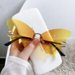 Butterfly Female Fashion Large Rim Gradient Color Street Shot Sun Glasses - Image 9