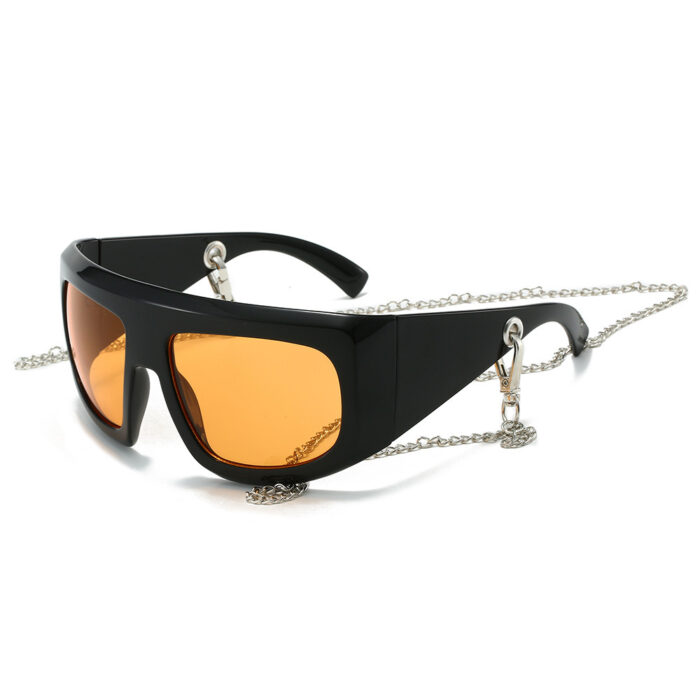 New Large Frame Fashion Sun Glasses Strap Chain - Image 2