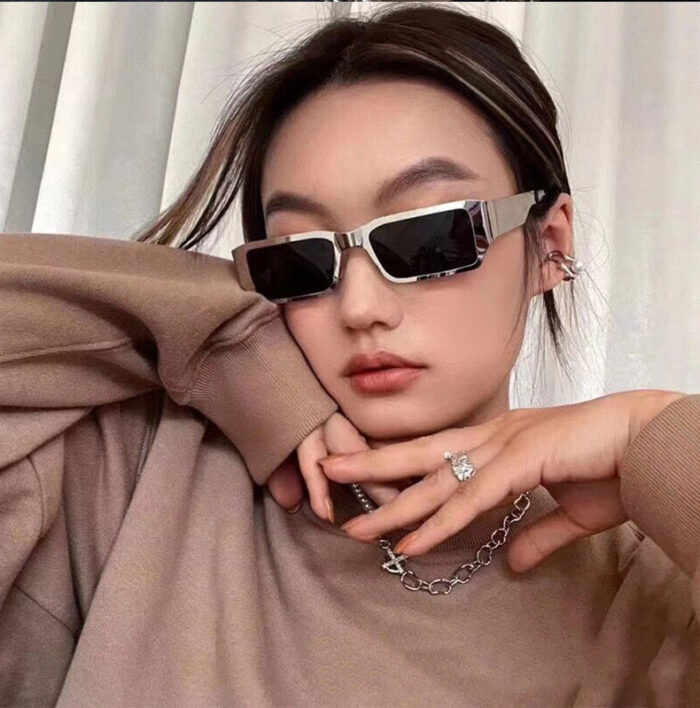 Metal Glasses Men's Foreign Trade Small Square Glasses - Image 1