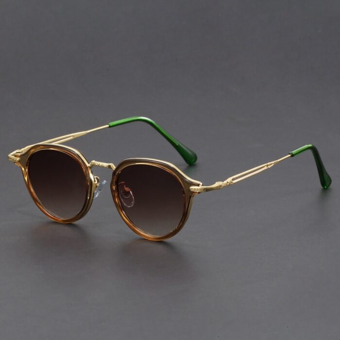 Metal Circle Frame Sunglasses UV Men And Women Sun Glasses - Image 10
