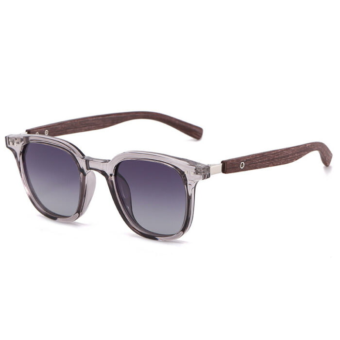 Personality Trendy TR90 Polarized Sun Glasses Female Retro Easy Matching Wood Grain - Image 2