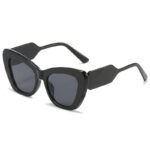 Cat Eye Sunglasses Personality Fashion Color Contrast Large Frame Glasses All-match Flat Sunglasses - Image 2