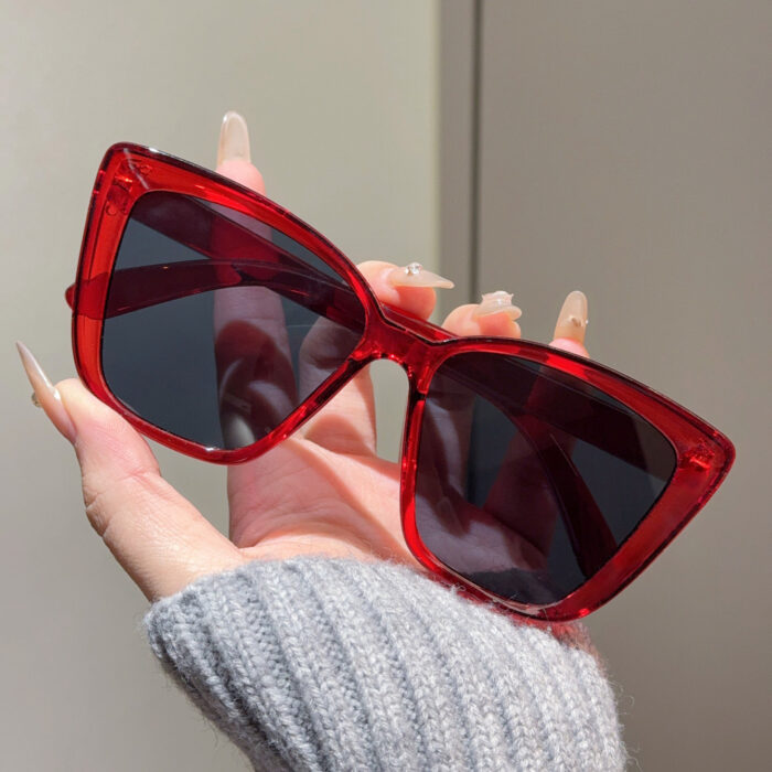 Versatile Slimming High-grade Sunglasses Large Frame Plain Glasses - Image 5