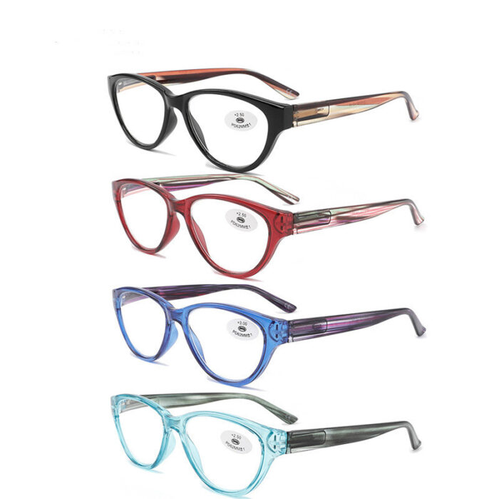 Cat Eye Glasses Big Frame Mom And Dad Reading - Image 1