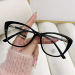 Cat Eye Slimming Glasses Frame Plain All-match Anti-blue Light Glasses - Image 6