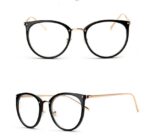 Gold wire round glasses frame female retro flat glasses eye frame frame - Image 3