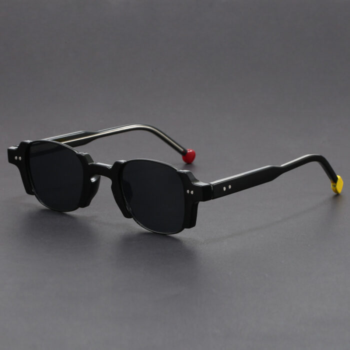 European And American Retro Pin Sun Glasses Korean Hong Kong Style Square Frame Sunglasses - Image 6