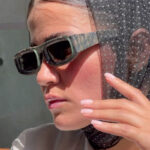 Double Circle Narrow Frame Square Sun Glasses - Image 10