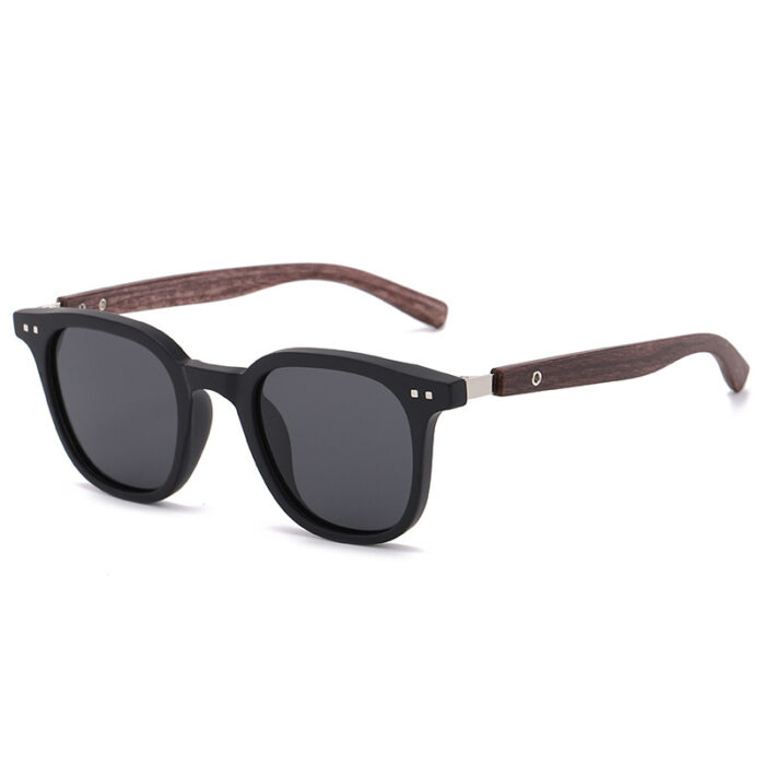 Personality Trendy TR90 Polarized Sun Glasses Female Retro Easy Matching Wood Grain - Image 5