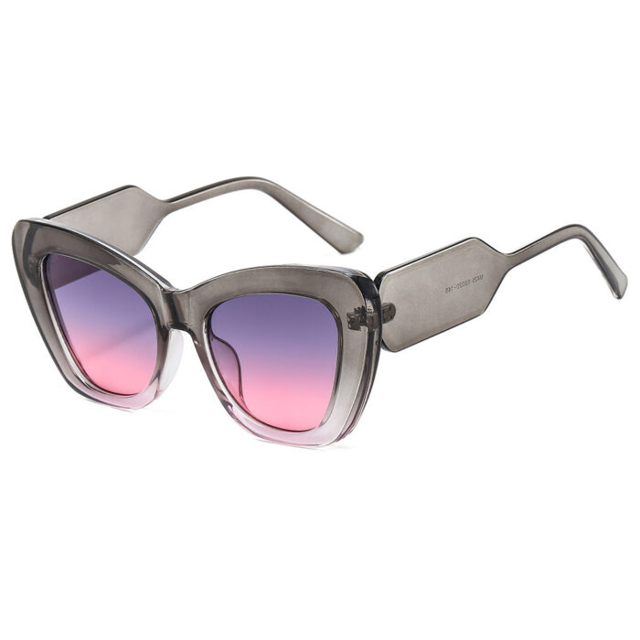 Plain Contrast Color European And American Sun Glasses - Image 9