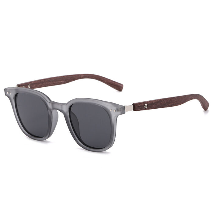 Personality Trendy TR90 Polarized Sun Glasses Female Retro Easy Matching Wood Grain - Image 3