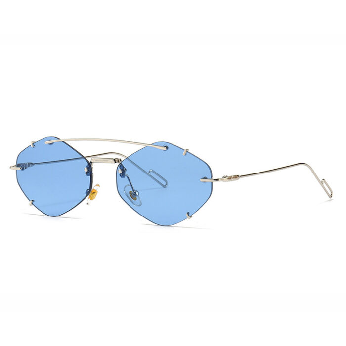 Metal Frameless Sun Glasses Women - Image 7