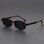 European And American Retro Pin Sun Glasses Korean Hong Kong Style Square Frame Sunglasses - Image 8